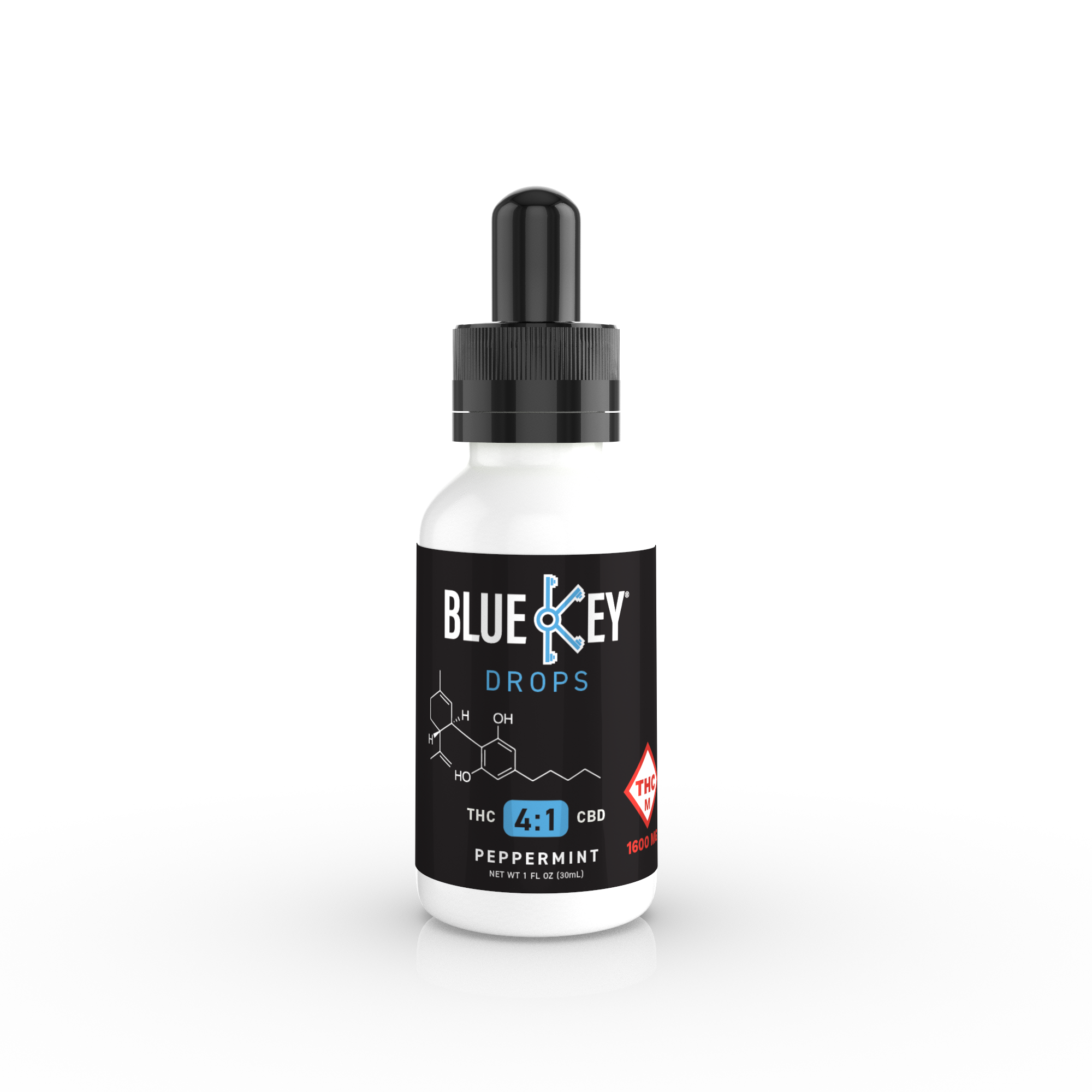 Blue Key Drops Bottle